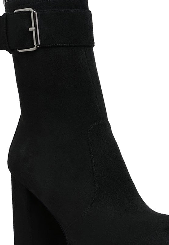 Women’s Wanderer Flared Block Heel Mid-Calf Boots | Zarnesh