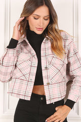 Women’s Plaid Crop Jacket | Zarnesh