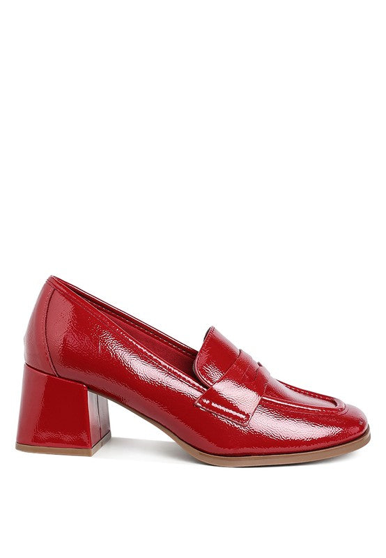 Women’s Umdoni Penny Strap Block Heel Loafers | Zarnesh