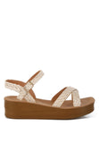 Women Sephone Woven Square Toe Soft Cushion Wedges Heel Zarnesh