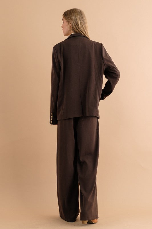Women Double Button Blazer Jacket | Zarnesh