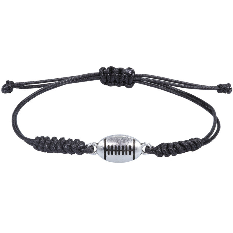 Artisan Crafted Elegance: Handmade Wax Thread Braided Hand Rope Alloy Bracelet