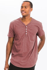 Men's Short Sleeve 4 Buttin Henley Shirt | Zarnesh