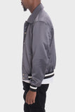 Men's Luxury Side Pockets Front Zip Satin Bomber Jacket | Zarnesh