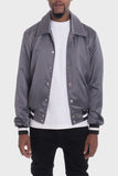 Men's Luxury Side Pockets Front Zip Satin Bomber Jacket | Zarnesh