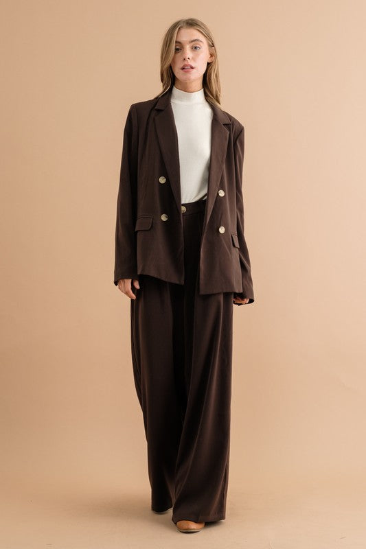 Women Double Button Blazer Jacket | Zarnesh
