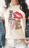 Women Love Multi Pattern Valentine Plus Size Graphic Tee Zarnesh