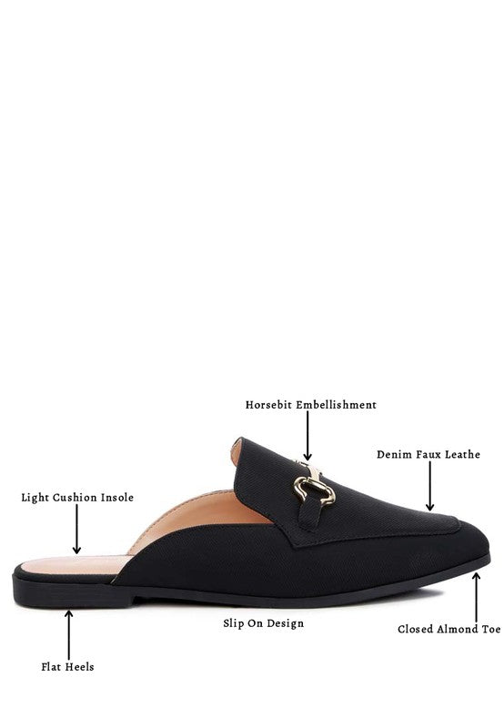 Women's Horsebit Slip On Mules | Zarnesh