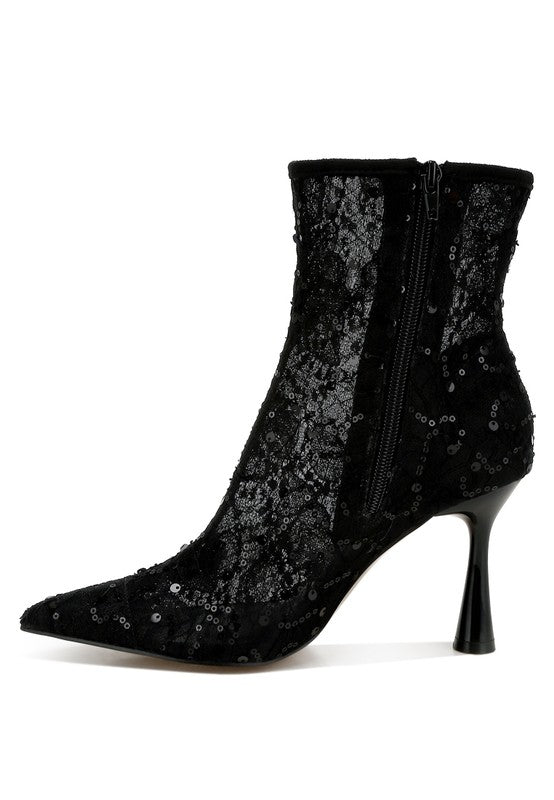 Women’s Samia Sequin Lace Boots | Zarnesh