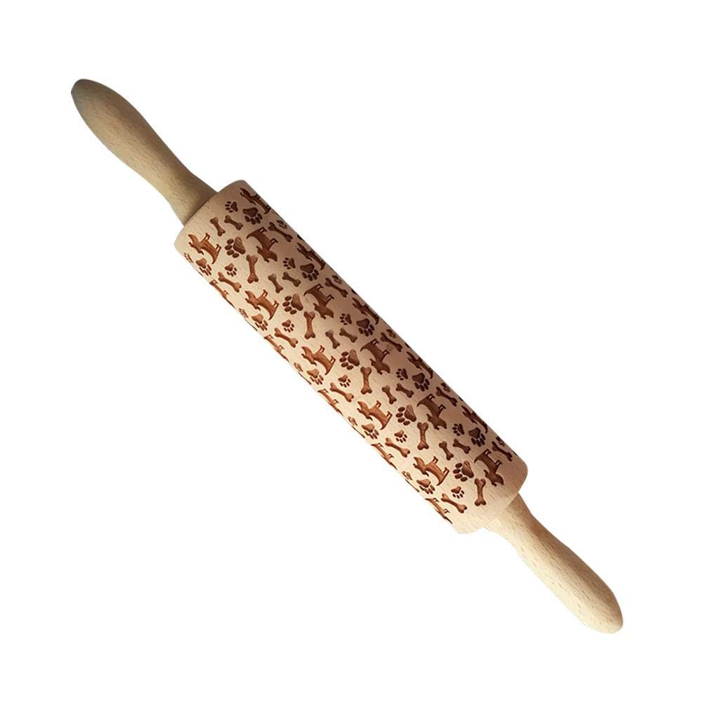 Rolling Pin Christmas Embossing for Holiday Baking Festive Delights | Zarnesh