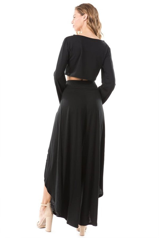 Women Sexy Black Two Piece Dress | Zarnesh