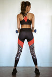 Women Colorblock Cheetah Print Activewear Set | Zarnesh