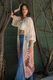 women's Kimono Ombre Bohemian Lace Cardigan Swimsuit Bikini Cover up | Zarnesh