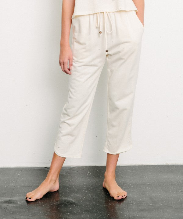 Women Brushed Organic Hemp Cropped Joggers | Zarnesh