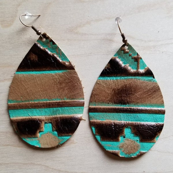 Jewelry Inspired by Tradition Large Teardrop Earrings in Navajo | Zarnesh