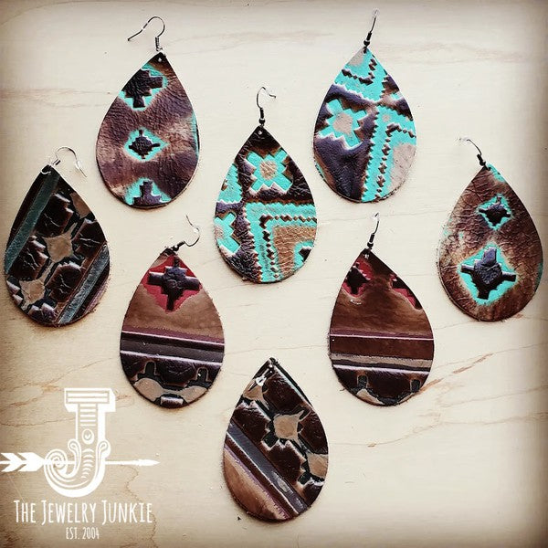 Jewelry Inspired by Tradition Large Teardrop Earrings in Navajo | Zarnesh