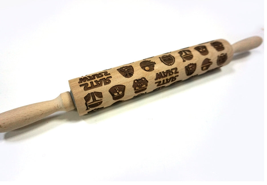 Rolling Pin Christmas Embossing for Holiday Baking Festive Delights | Zarnesh