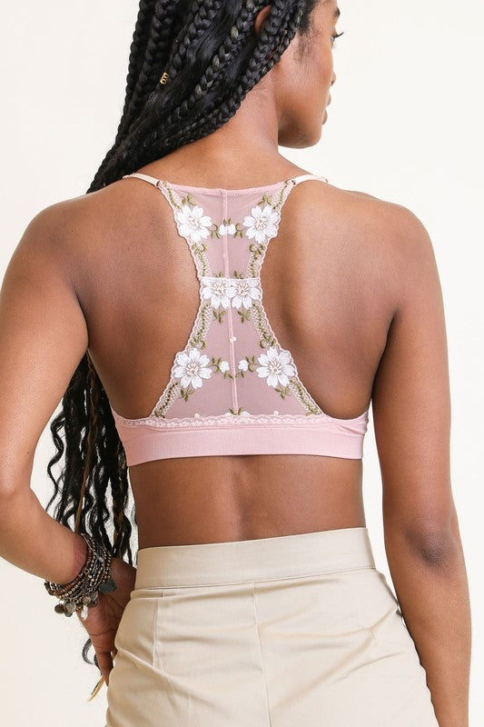  Women Floral Lattice Bralette Zarnesh