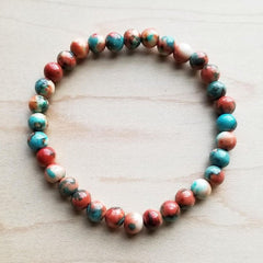 Colorful Charm: Multi-Colored Stretch Beaded Bracelet | Zarnesh