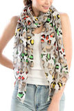Women Mix Color Cheetah Printed Scarf | Zarnesh