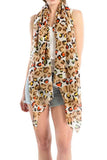 Women Mix Color Cheetah Printed Scarf | Zarnesh