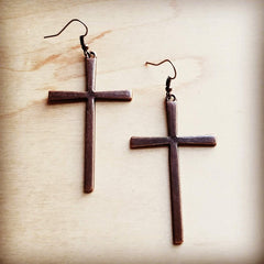 Stylish Accessories Copper Cross Earrings | Zarnesh