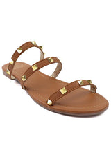 Women's Three strap Studded Sandal | Zarnesh