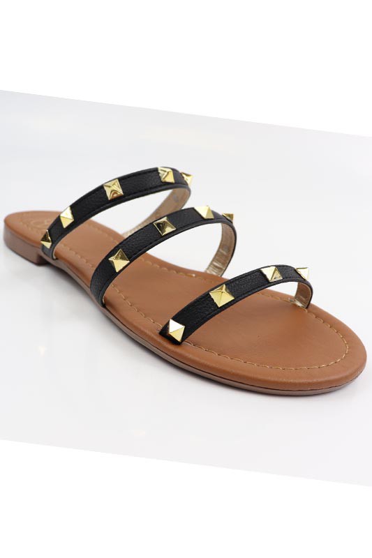 Women's Three strap Studded Sandal | Zarnesh