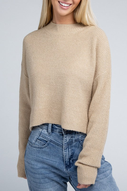 Women Mock Neck Pullover | Zarnesh