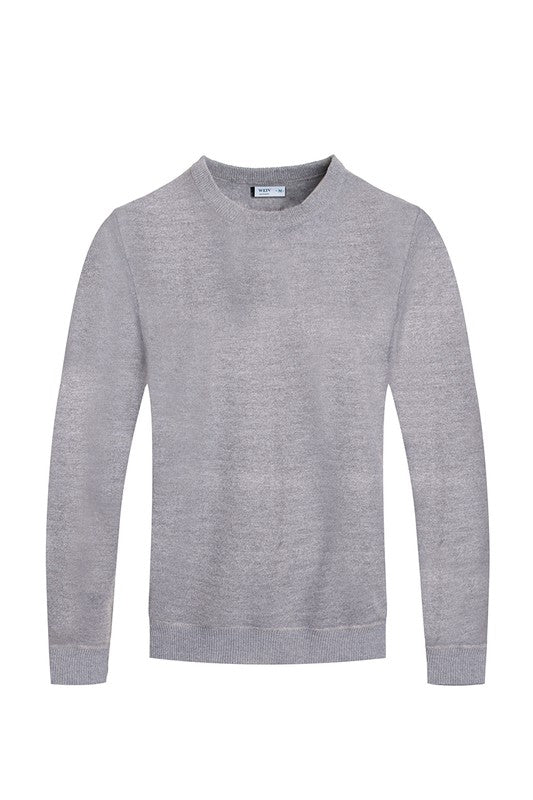 MEN'S SOLID COLOR ROUND NECK SWEATER | Zarnesh