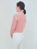 Women Button Down Vintage Crop Sweater Cardigan Collar Neck Zarnesh
