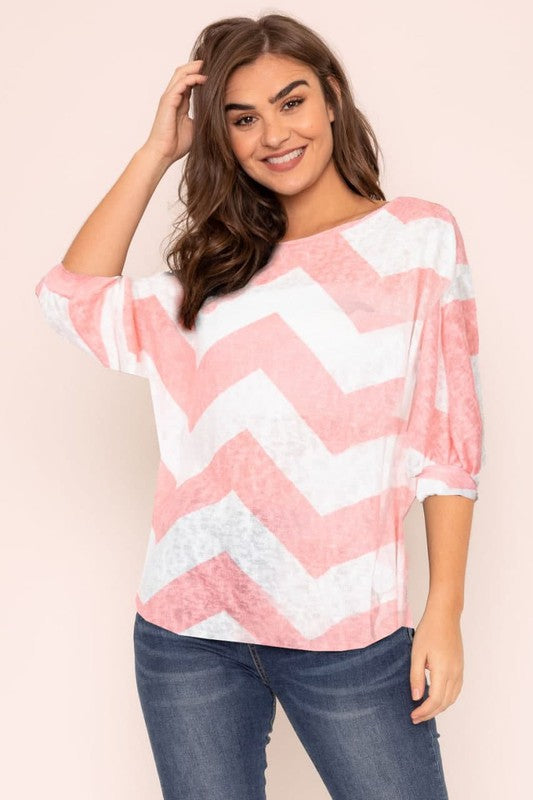 Women's Chevron Dolan Tunic | Zarnesh