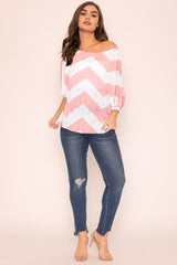 Women's Chevron Dolan Tunic | Zarnesh