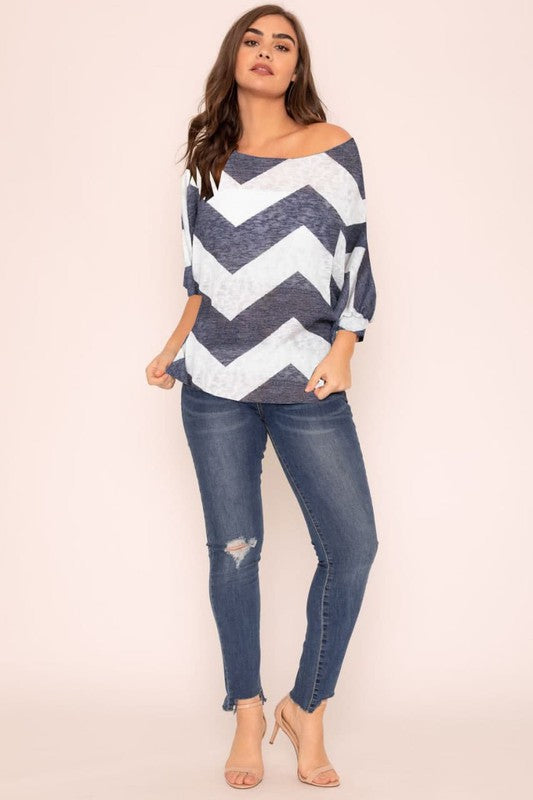 Women's Chevron Dolan Tunic | Zarnesh