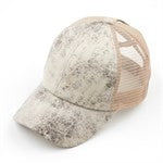 Women's Vintage Faux Leather Pony Cap | Zarnesh