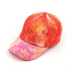 Women's CC Tie-Dye Pony Cap  Criss-Cross Elastic | Zarnesh