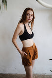 Women Solid Padded Halter Bralette Zarnesh