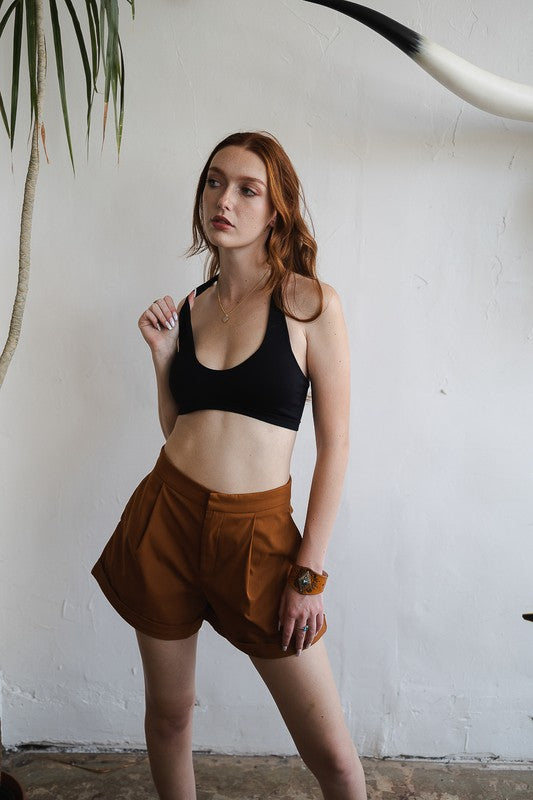 Women Solid Padded Halter Bralette Zarnesh