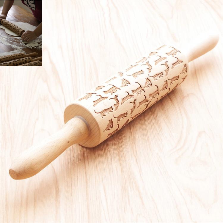 Rolling Pin Christmas Embossing for Holiday Baking Festive Delights | Zarnesh