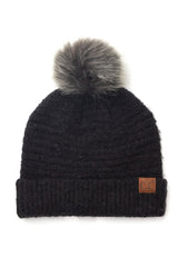 Women CC Ultra Soft Fur Pom Beanie | Zarnesh