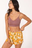 Women Seamless Soft Lace Removable Cups Ribbed Bralette Zarnesh