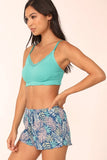 Women Seamless Soft Lace Removable Cups Ribbed Bralette Zarnesh