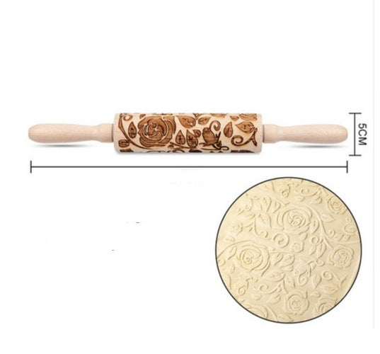 Rolling Pin Christmas Embossing for Holiday Baking Festive Delights | Zarnesh