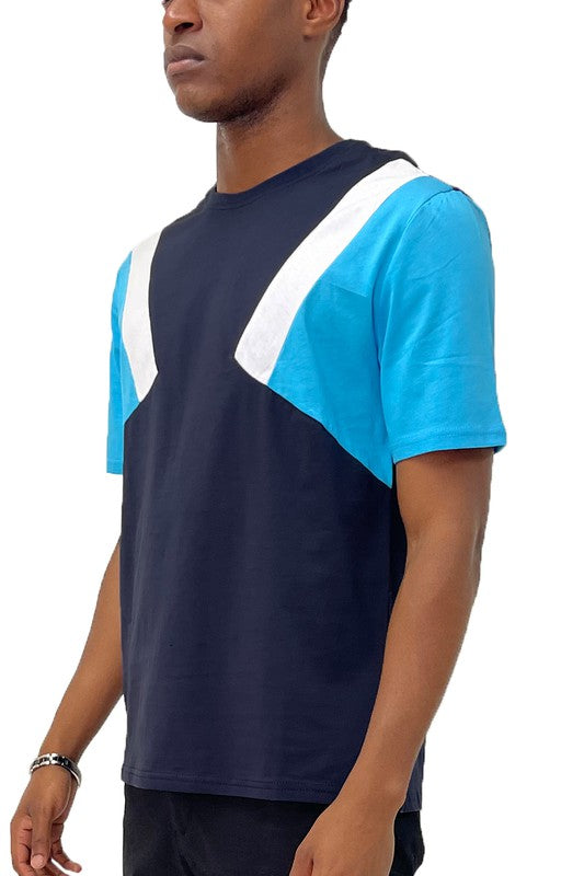 Men WEIV Color Block Short Sleeve Tshirt | Zarnesh