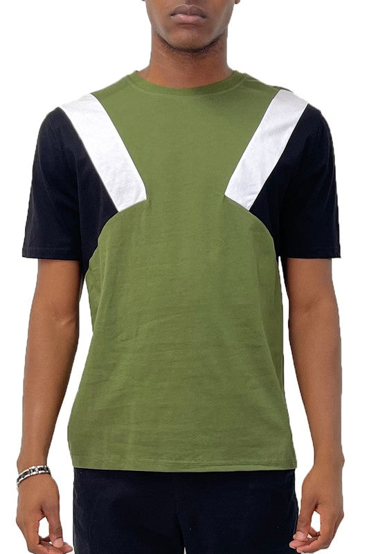 Men WEIV Color Block Short Sleeve Tshirt | Zarnesh