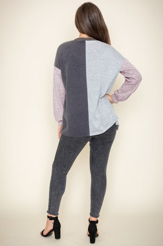 Women’s Color Block Knit Cardigan | Zarnesh