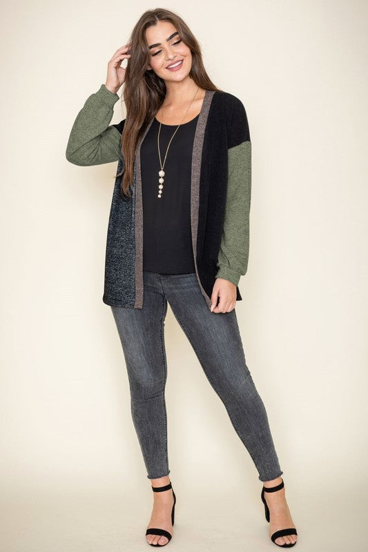 Women’s Color Block Knit Cardigan | Zarnesh