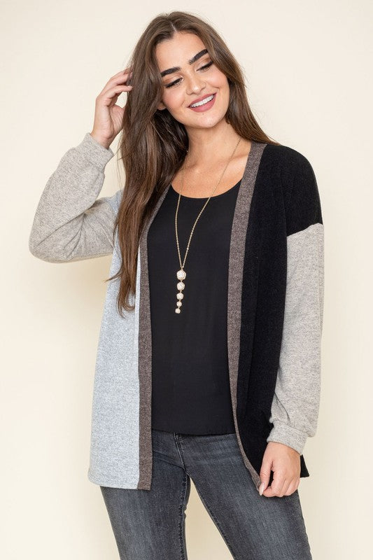 Women’s Color Block Knit Cardigan | Zarnesh