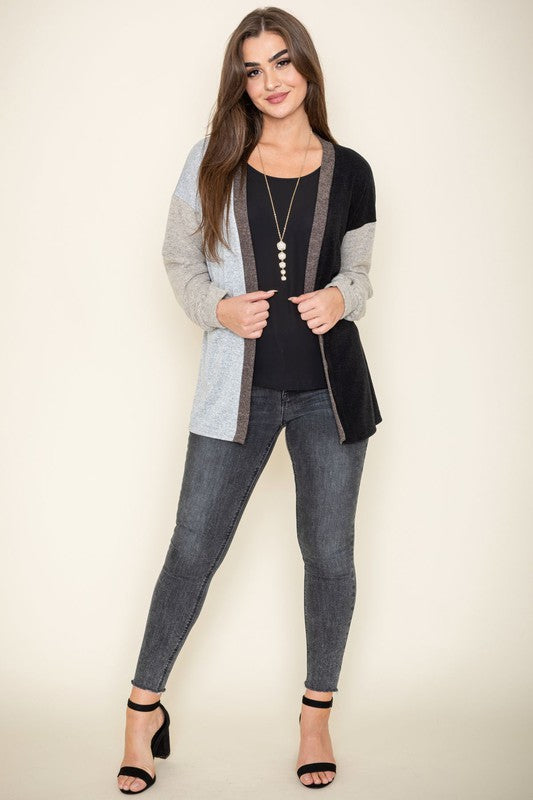 Women’s Color Block Knit Cardigan | Zarnesh