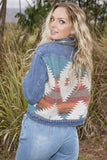 Women’s Aztec Print Cropped Western Jacket | Zarnesh  